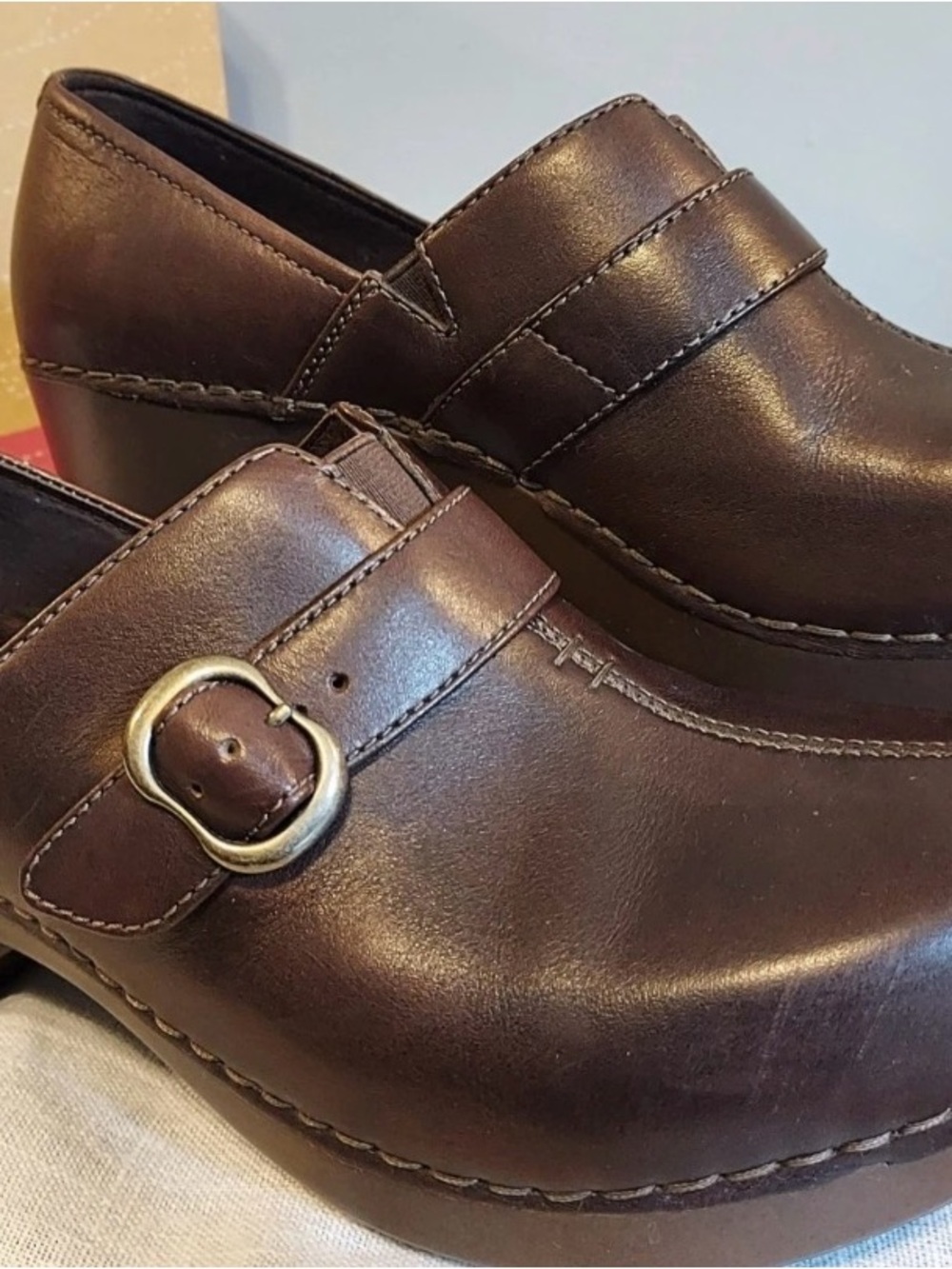Dansko Brown Leather Clogs (Size 8)